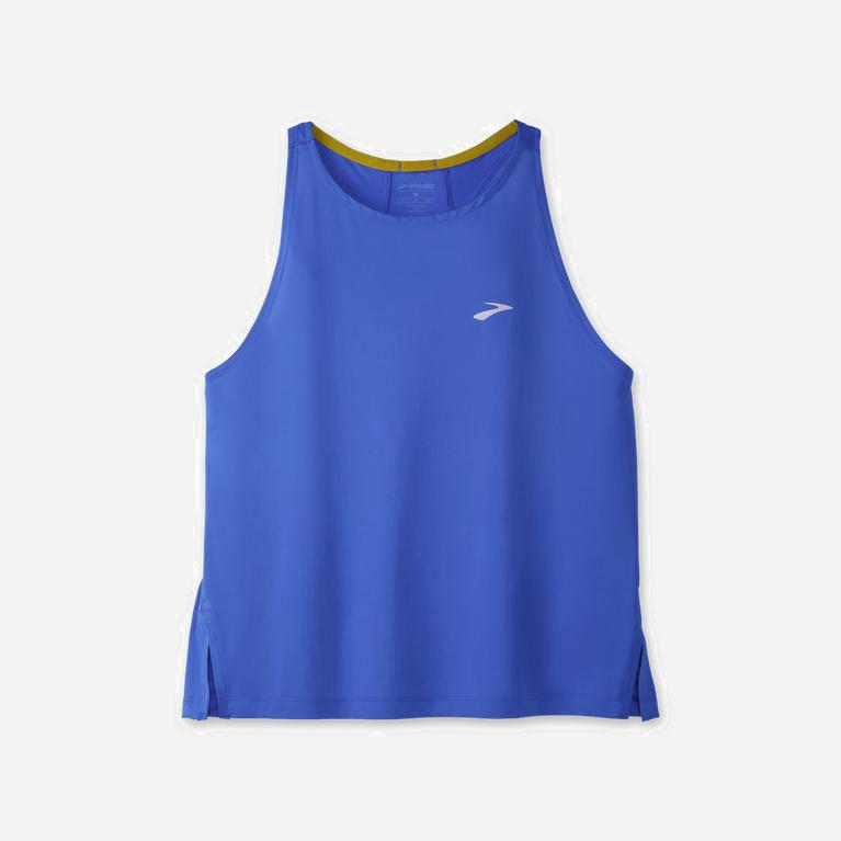 Brooks Sprint Free NZ - Women's Breathable Running Tank Top - Bluetiful (69327-GLDI)